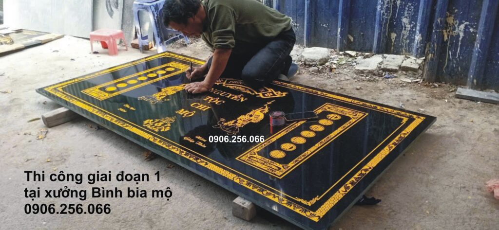 Khắc câu đối lăng mộ hay