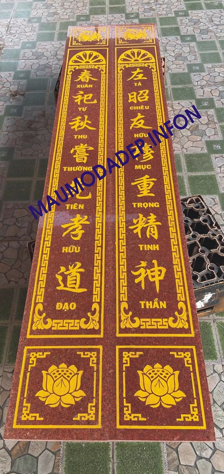 Khắc câu đối lăng mộ hay