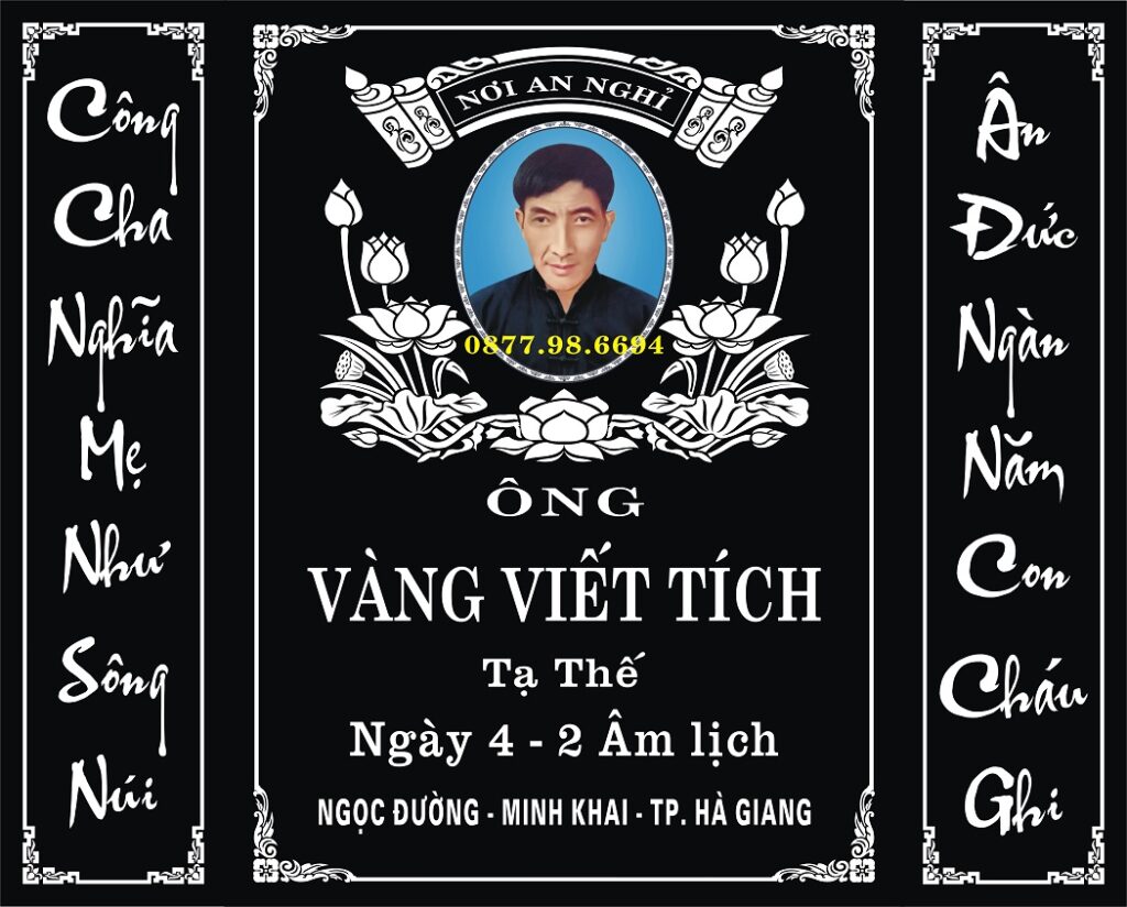 Khắc bia mộ đá granite chất lượng cao